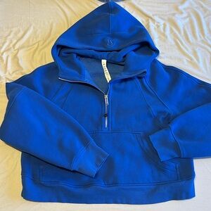 Lululemon Cerulean Blue Scuba Oversized Half Zip Hoodie